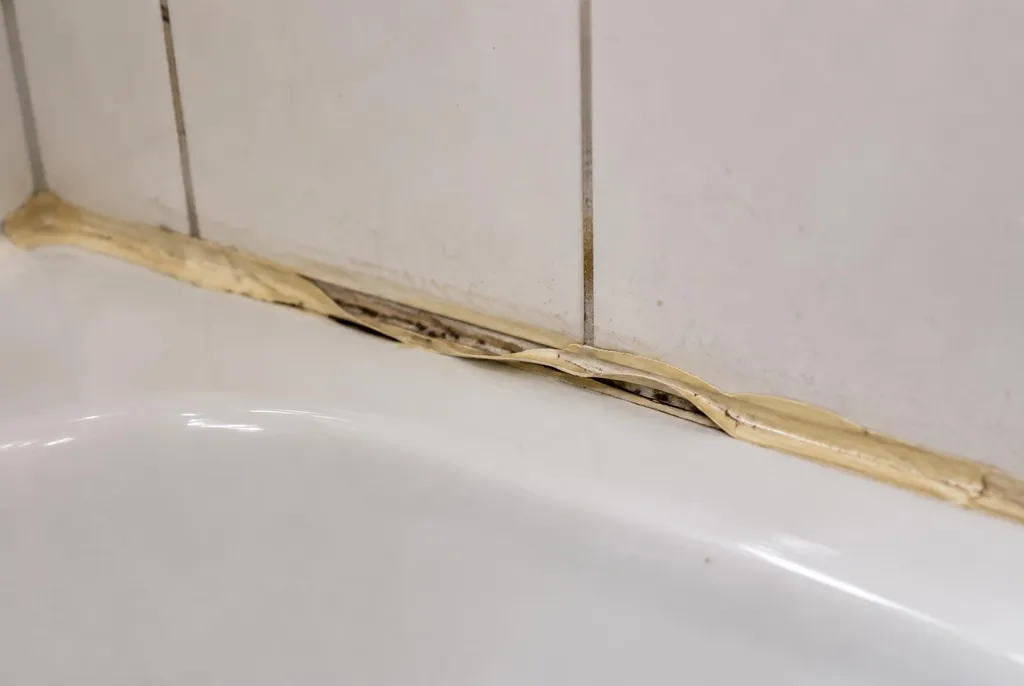 Kitbedrijf Ter Aar – loslatende kit naast het bad